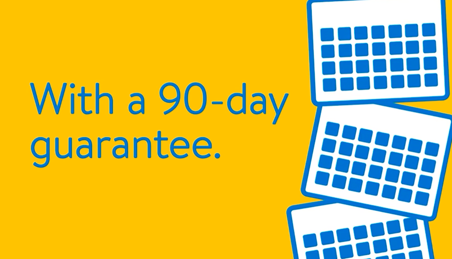 90-day guarantee walmart ilustration