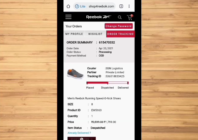 reebok-order-status-page-screenshot