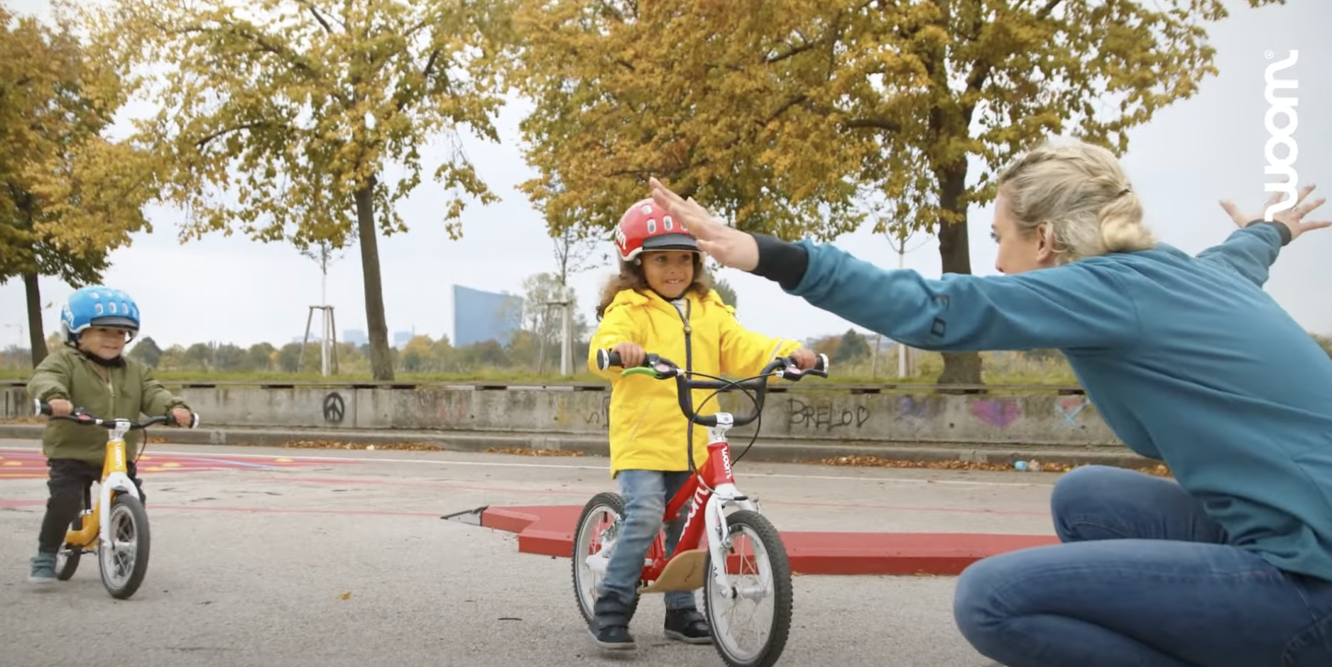 children playing with bicyc...