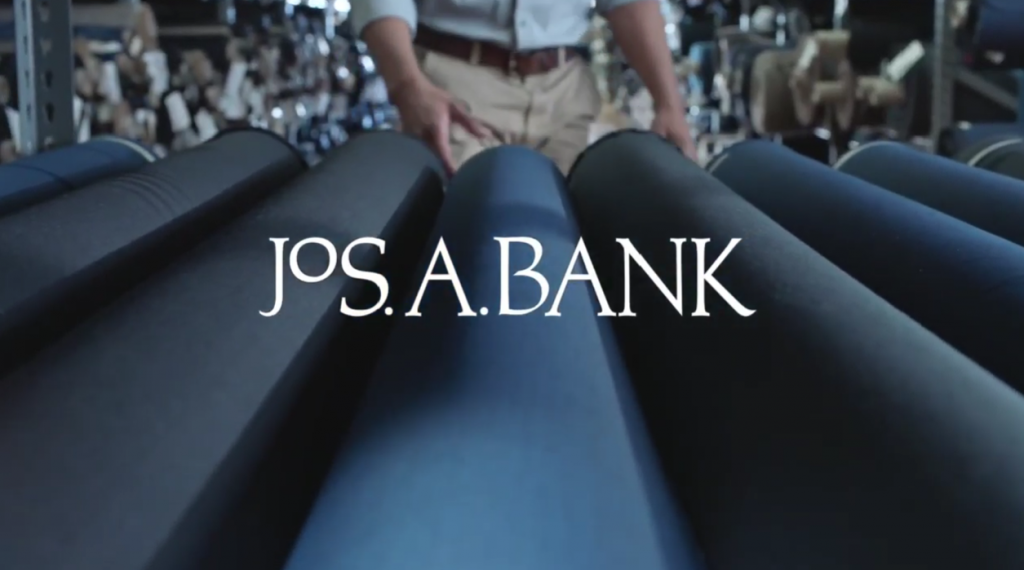 jos a bank logo in fabric background