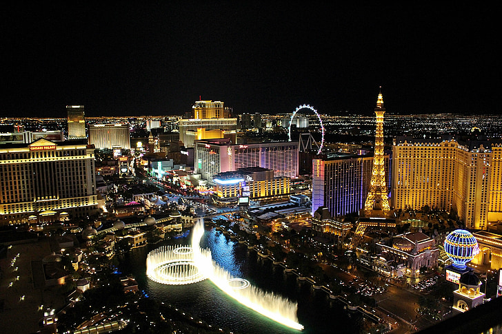 las vegas aerial view