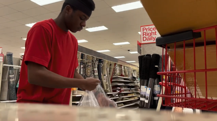 Man of color working at target 