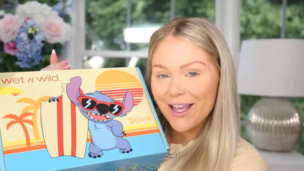 Wet n Wild x stitch collection makeup tested by youtuber Kelly Strack