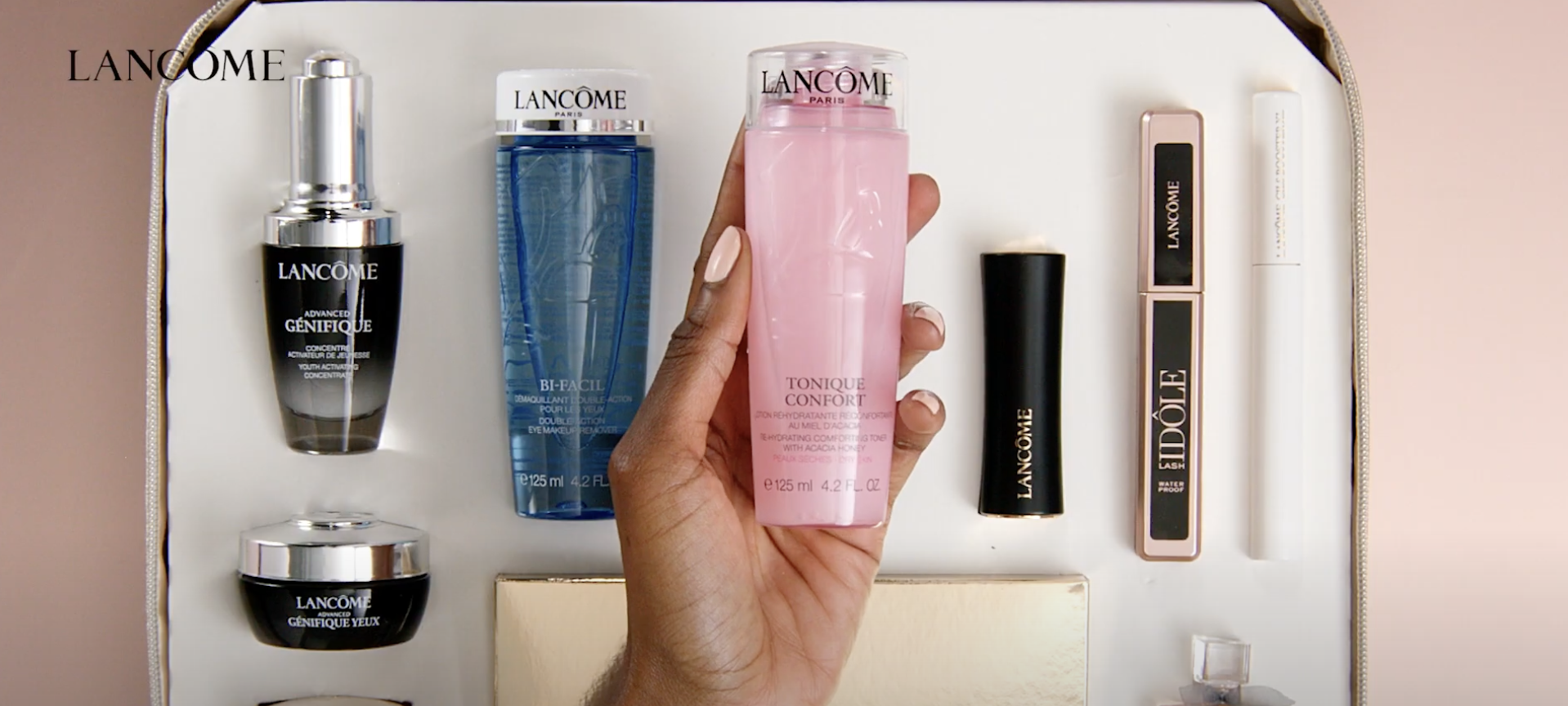 hand holding lancome produc...