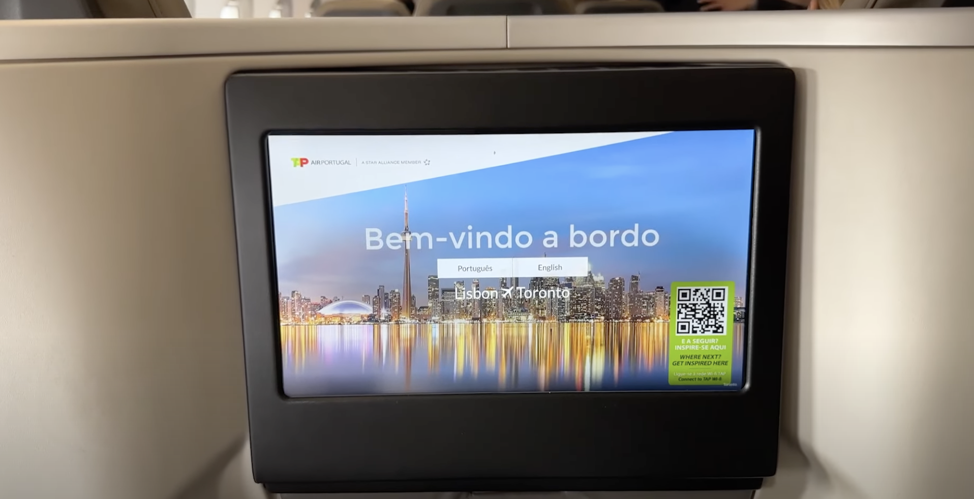 TAP Air Portugal Airplane Screen