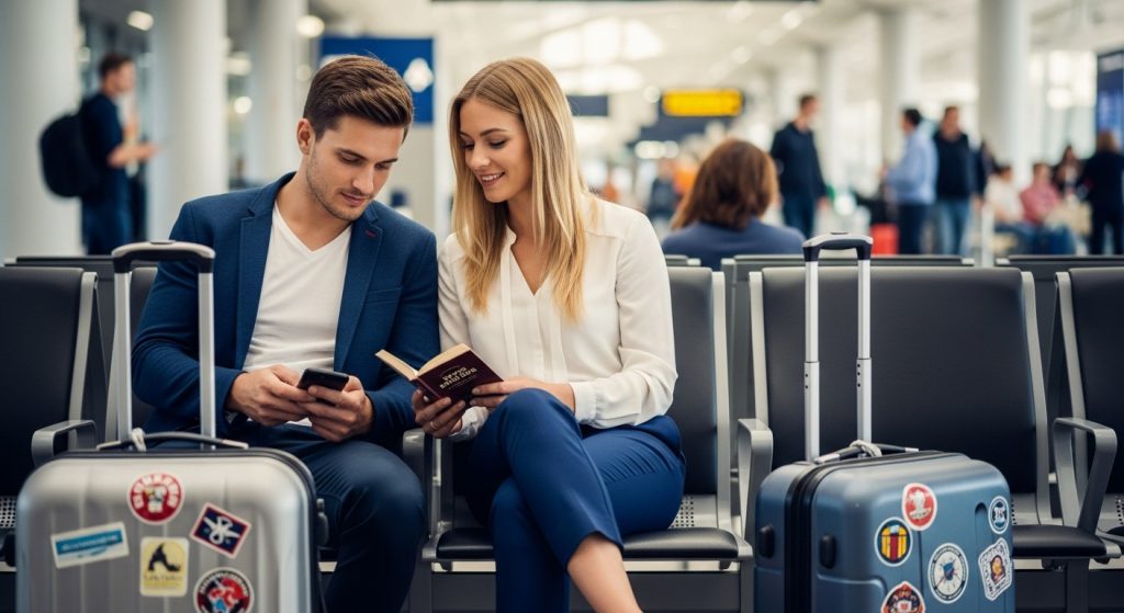 couple at airport