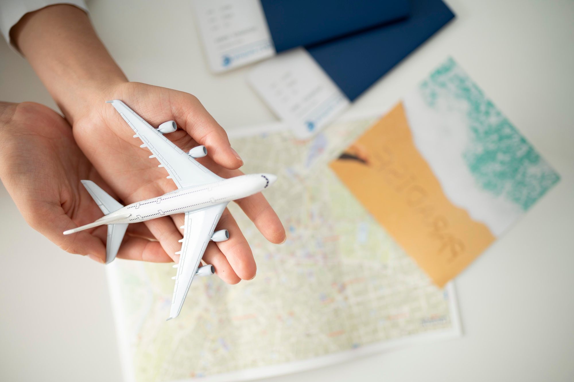 toy airplane-travel agency-map