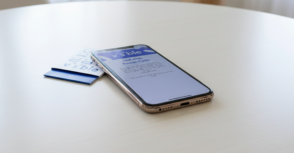 visible cell phone on table