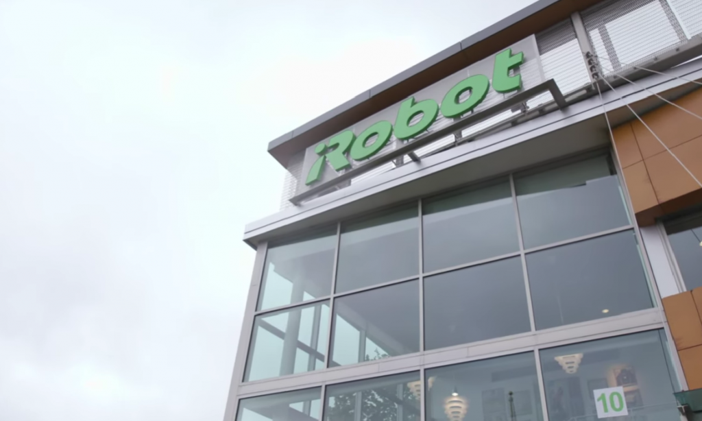 building with irobot logo sign