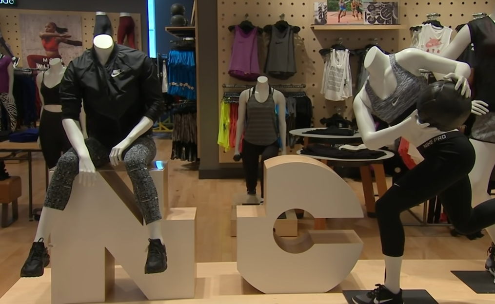 nike store with mannequins