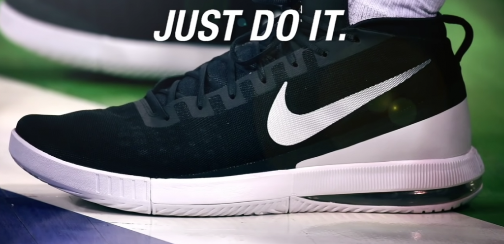 black nike shoes just do it.