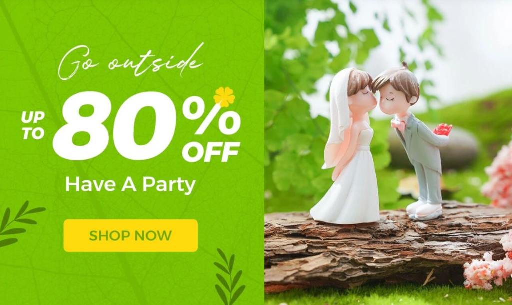 shein deals web screenshot 80% off have a party