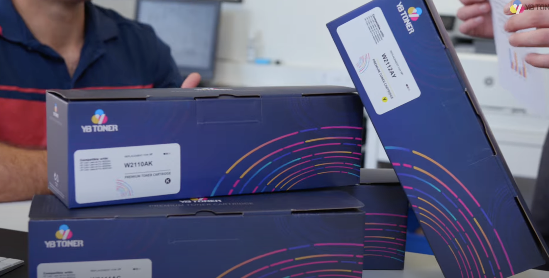boxes of toner cartridges y...