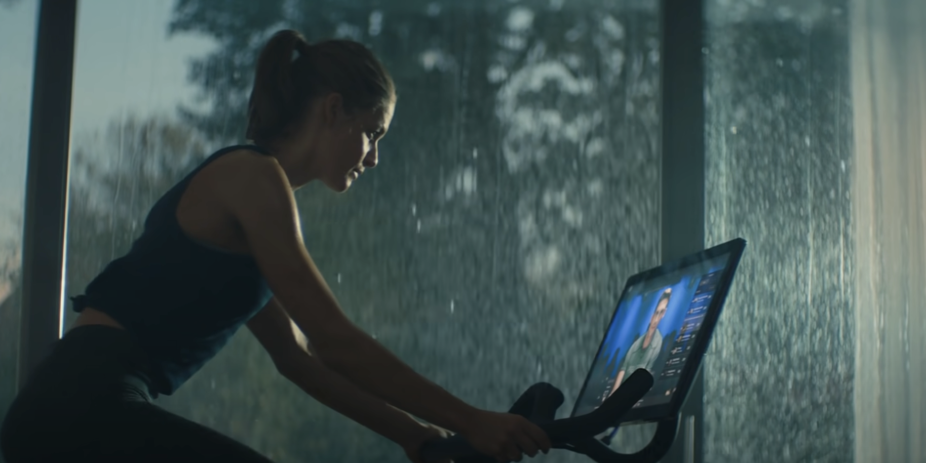 man exercising on bicycle p...