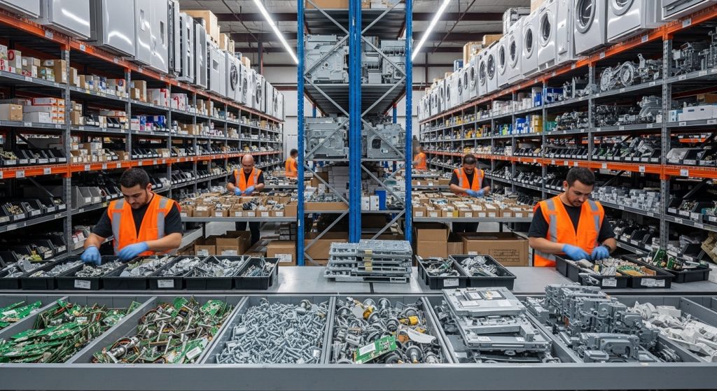 spare parts and repair tools warehouse