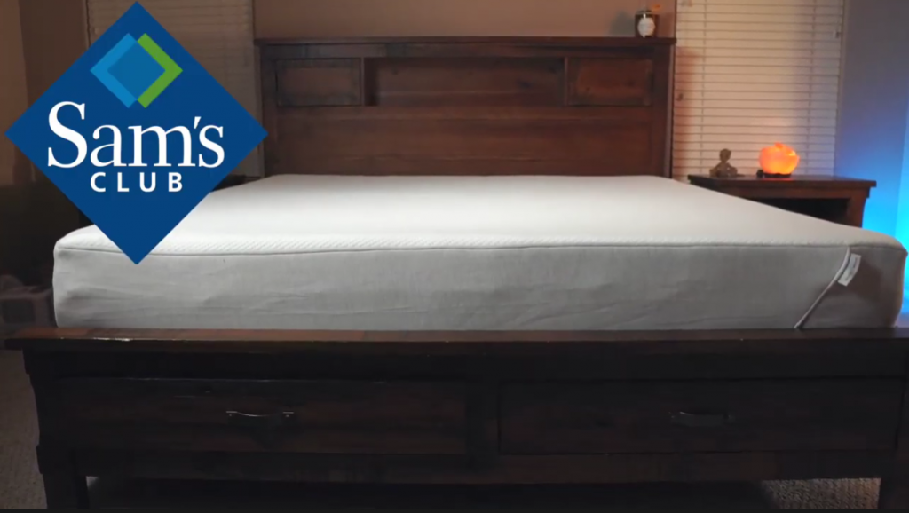 Bed set with mattress and sam's club logo