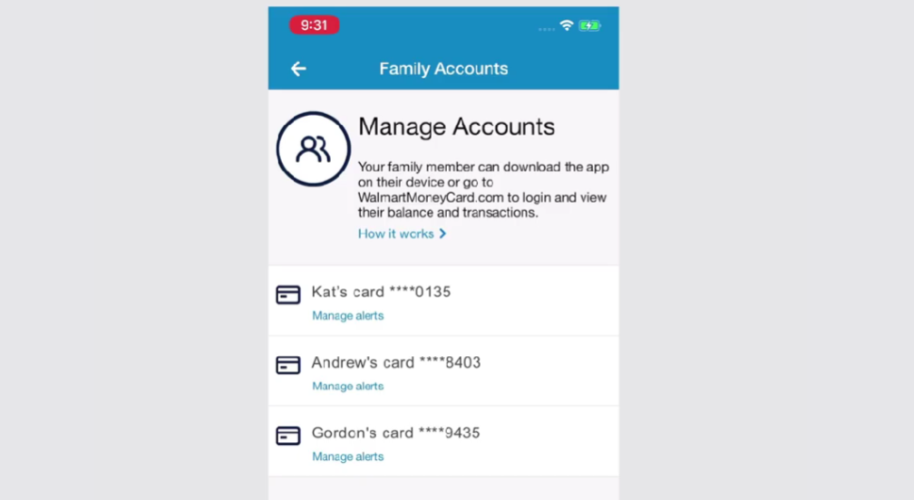 image for adding Additional Cards for Family Members with MoneyCard app
