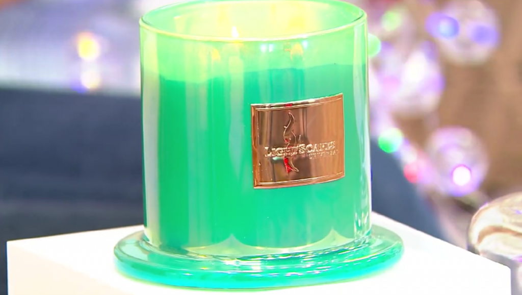 Lightscapes 18oz Glass Candle with Decorative Cloche on QVC