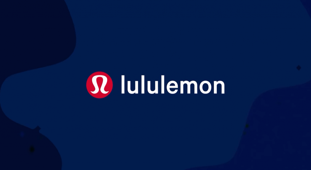 Lululemon Logo in dark blue background