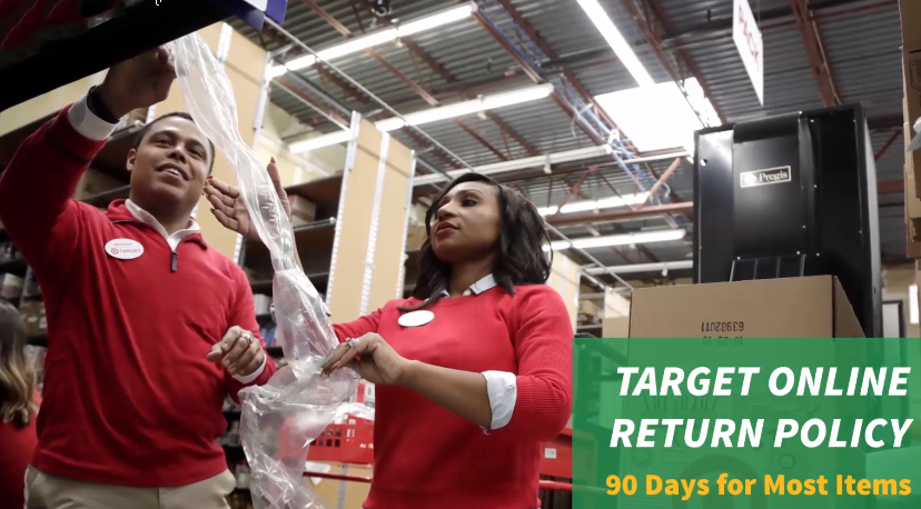 target workers arranging merchandise