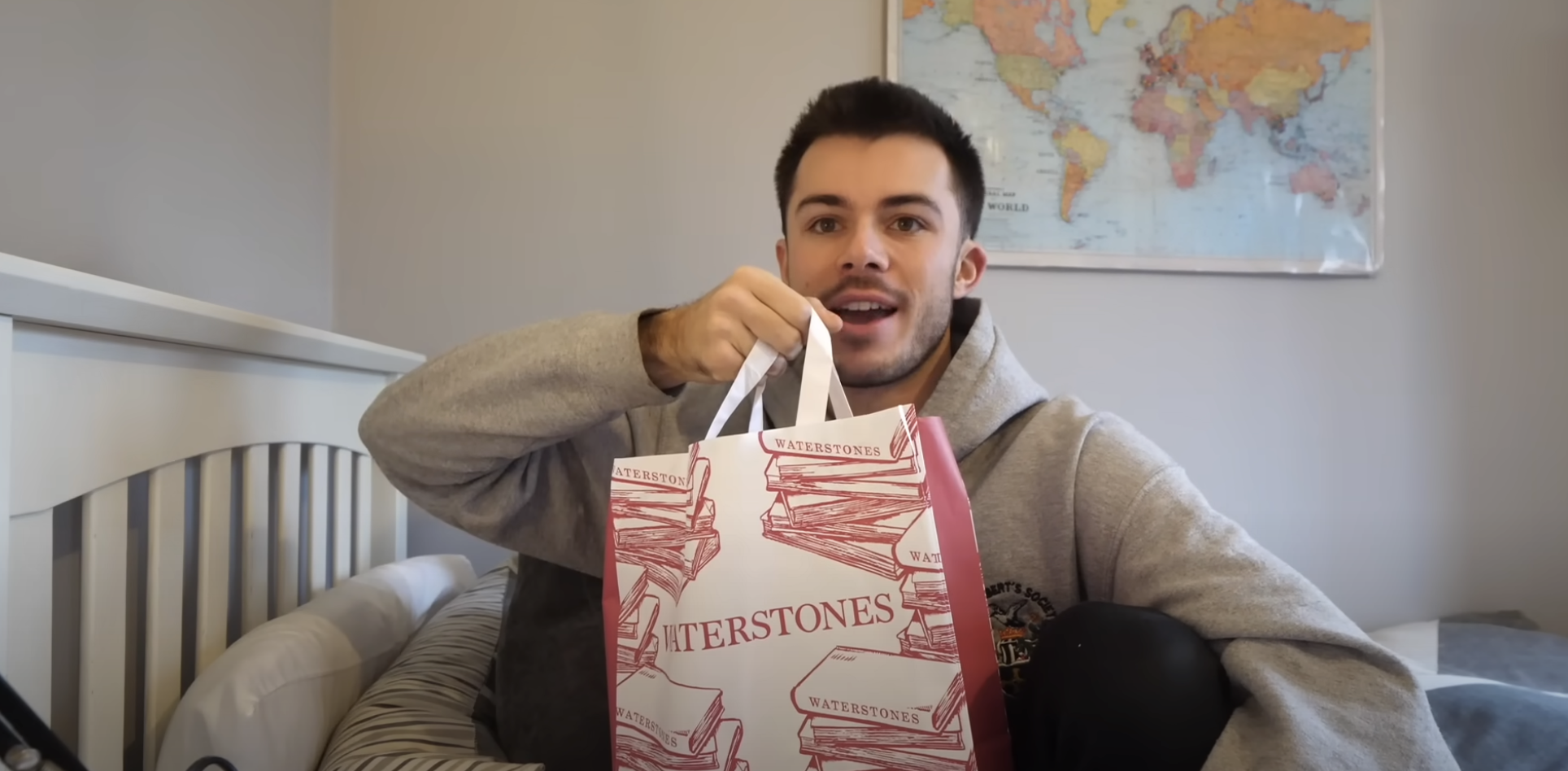 boy holding waterstone bag